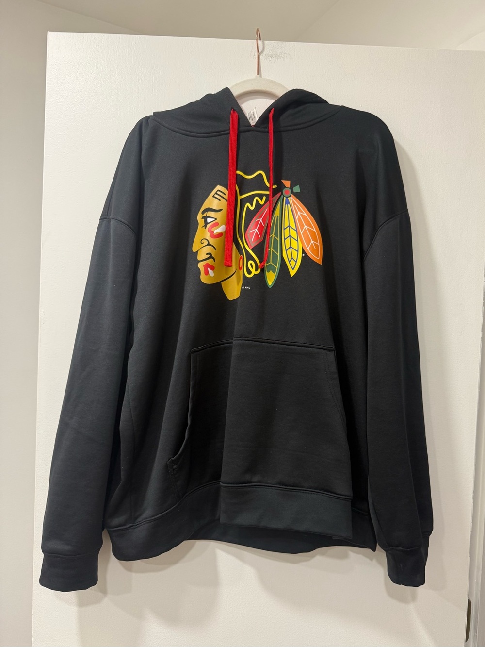 Pro Edge Black Crewneck Hoodie with Multicolor Native Emblem